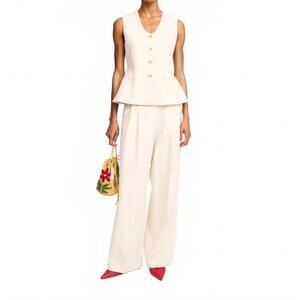 NEW BY MALENE BIRGER merlin classic vest in pearl